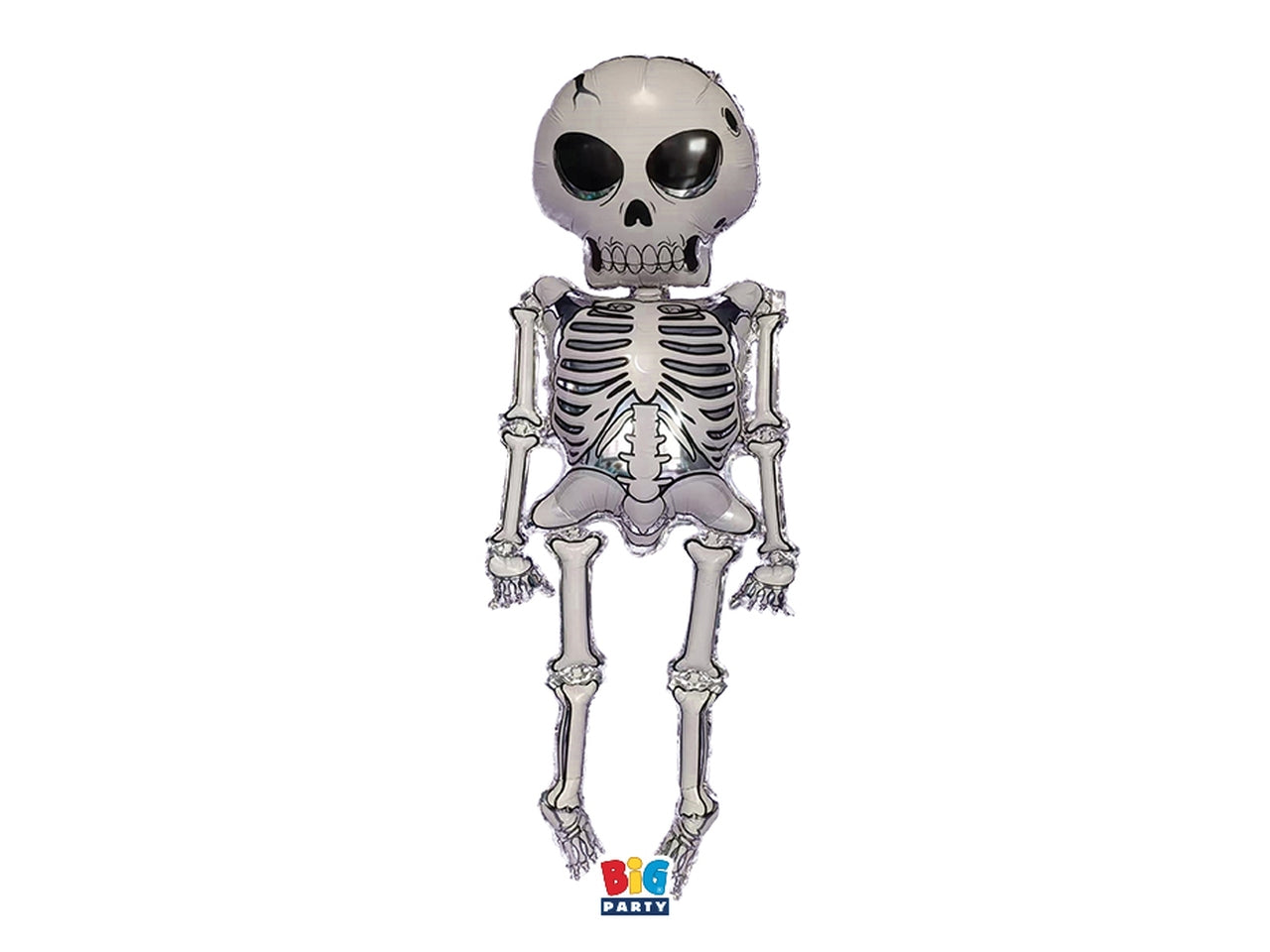 Palloncino mylar forma maxi misura 86x158cm skeleton