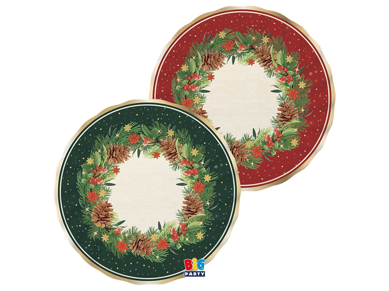 Piatti mix 30cm christmas twinkle la confezione comprende 6 piatti