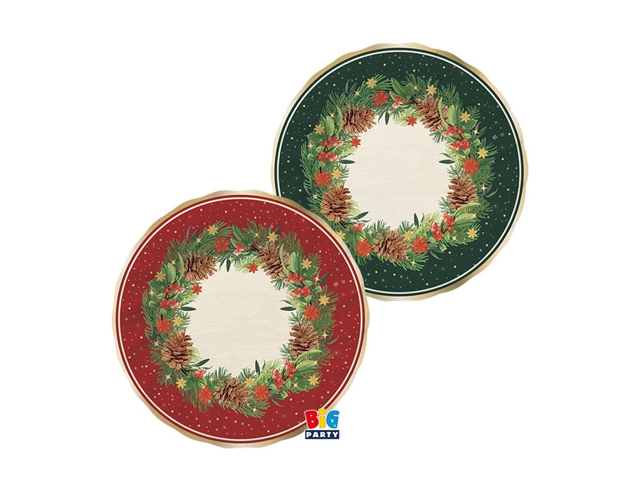 Piatti fondi mix 24cm christmas twinkle la confezione comprende 6 piatti