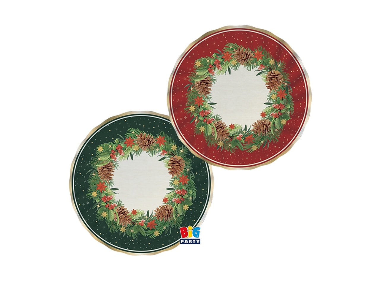 Piatti mix 20cm christmas twinkle la confezione comprende 6 piatti