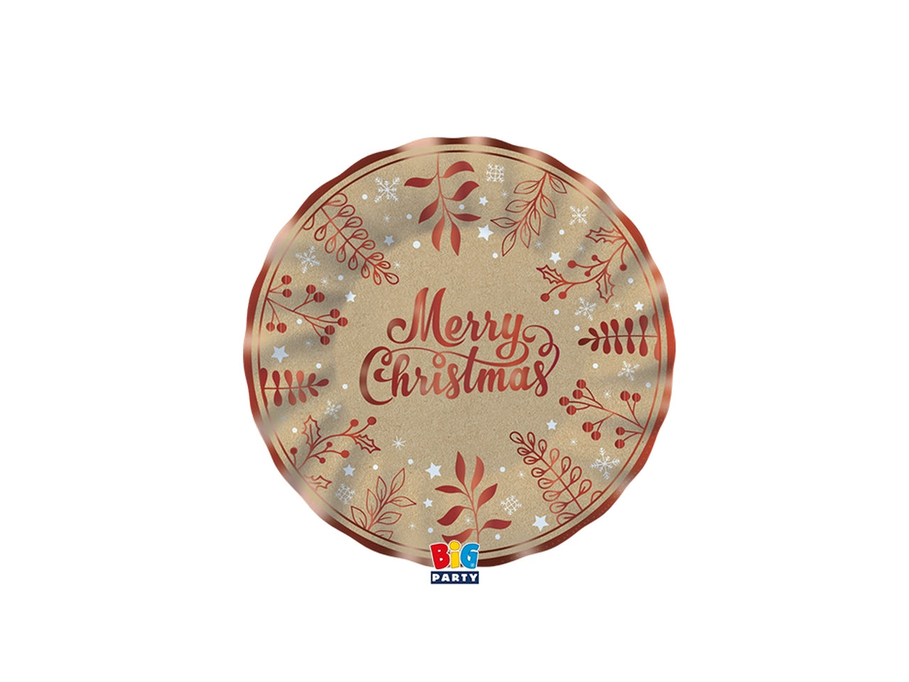 Piatti 20cm kraft xmas la confezione comprende 6 piatti