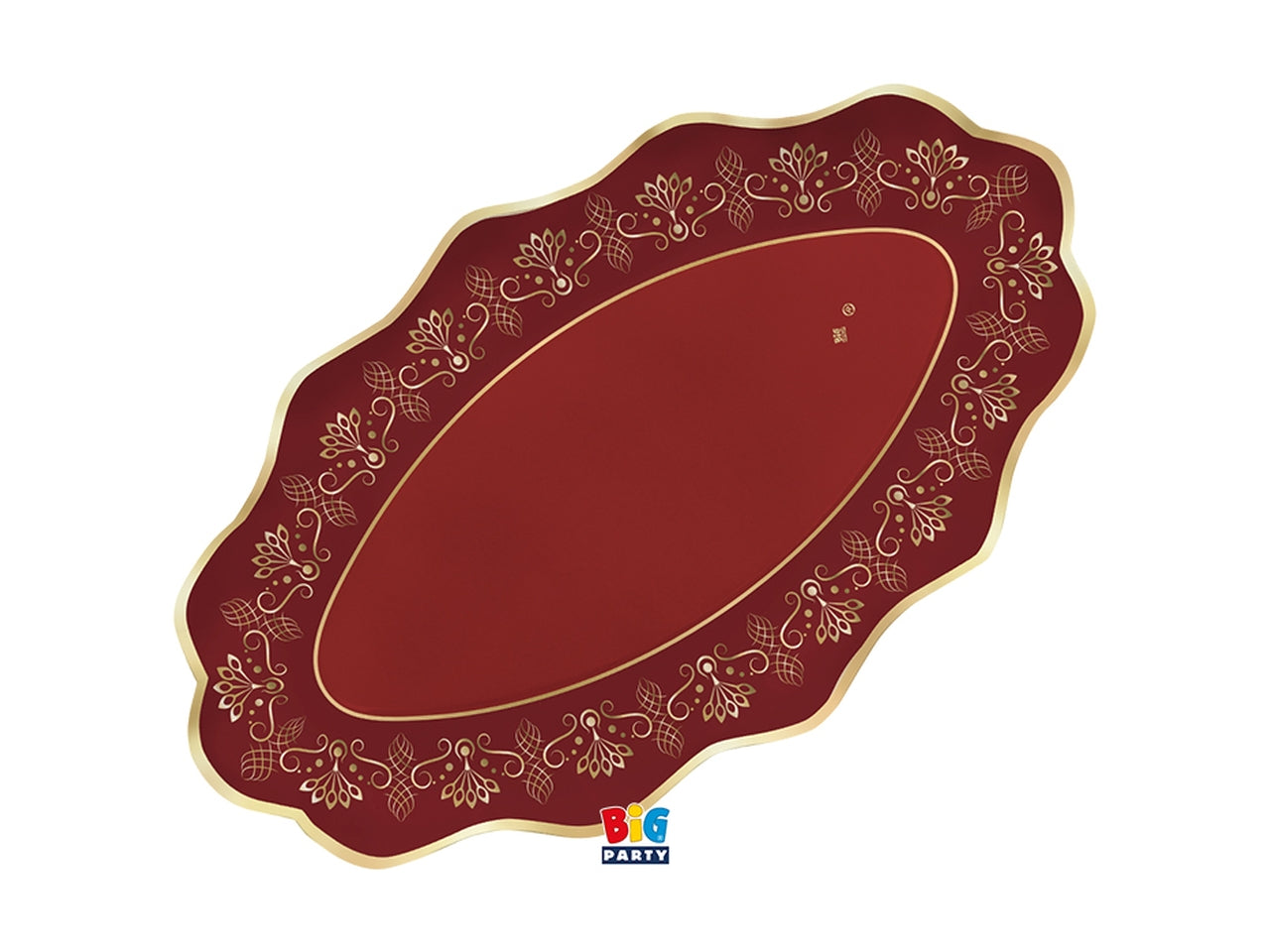 2 raviere 36x20cm royal red gold