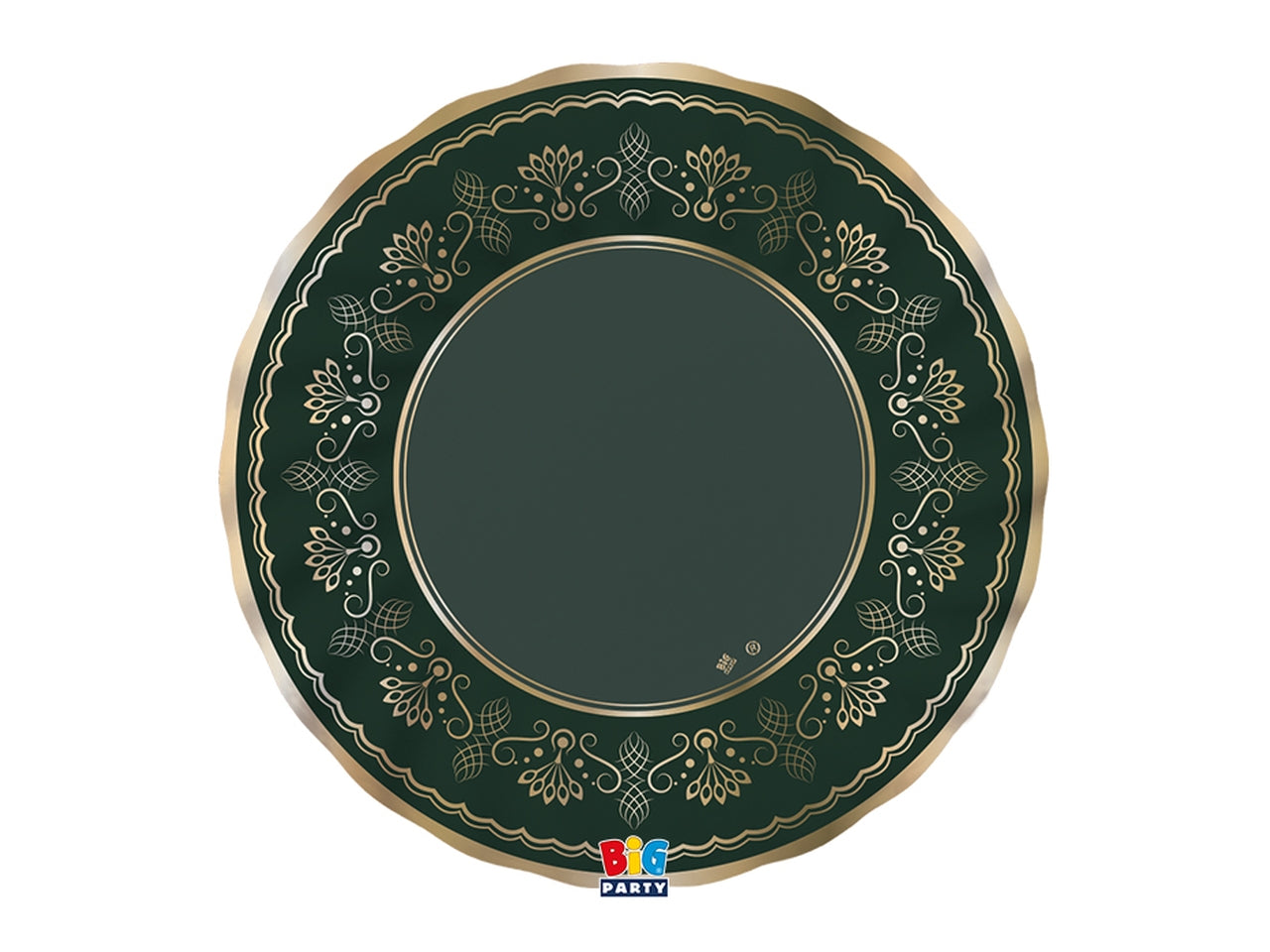 6 piatti 25cm royal green gold