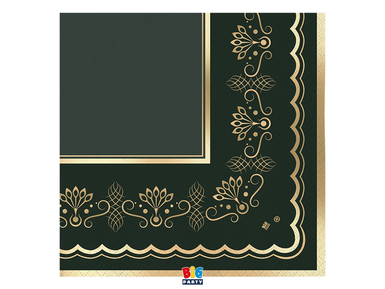 16 tovaglioli 33x33cm royal green gold