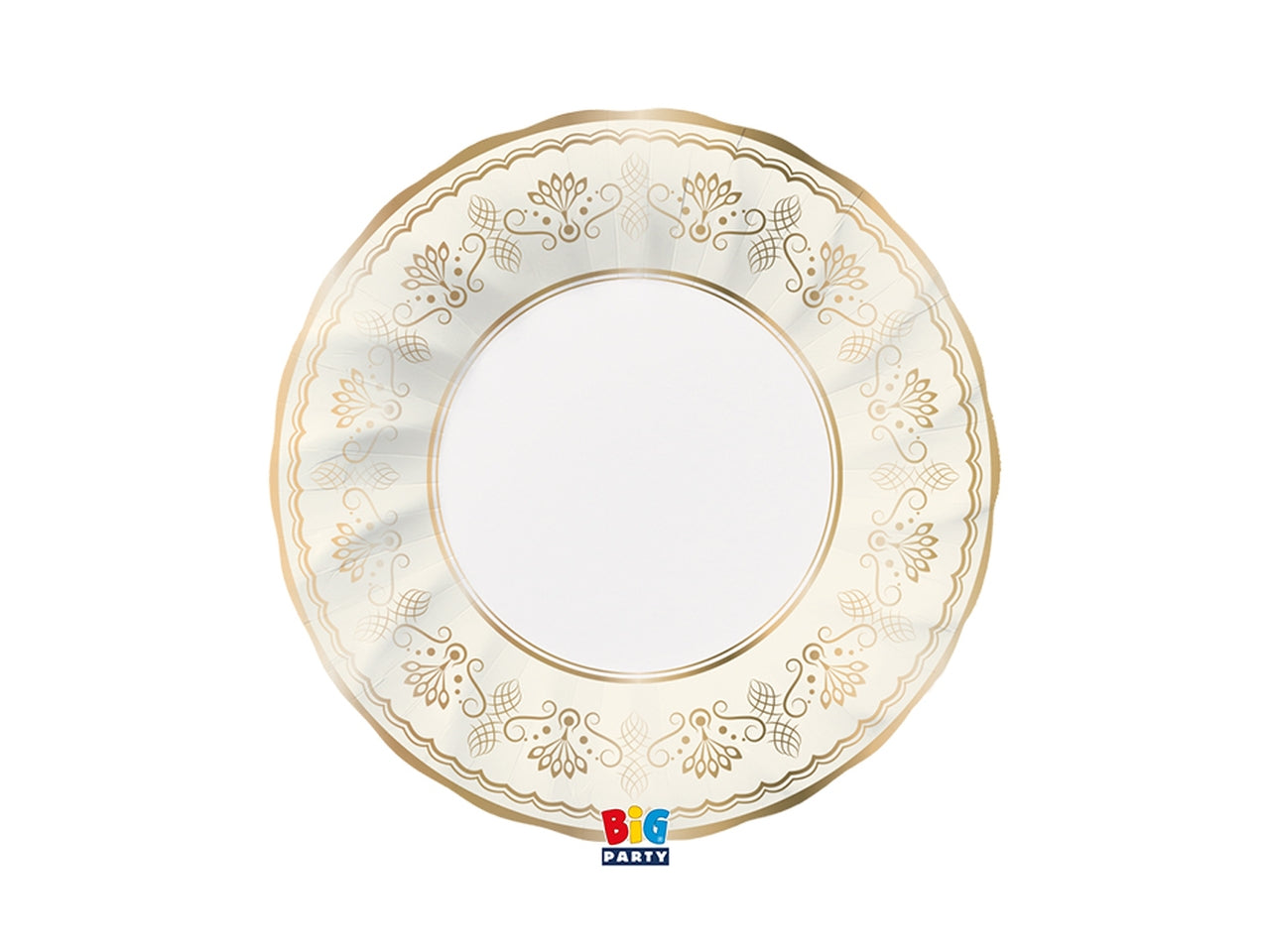 6 piatti fondi 24cm royal ivory gold