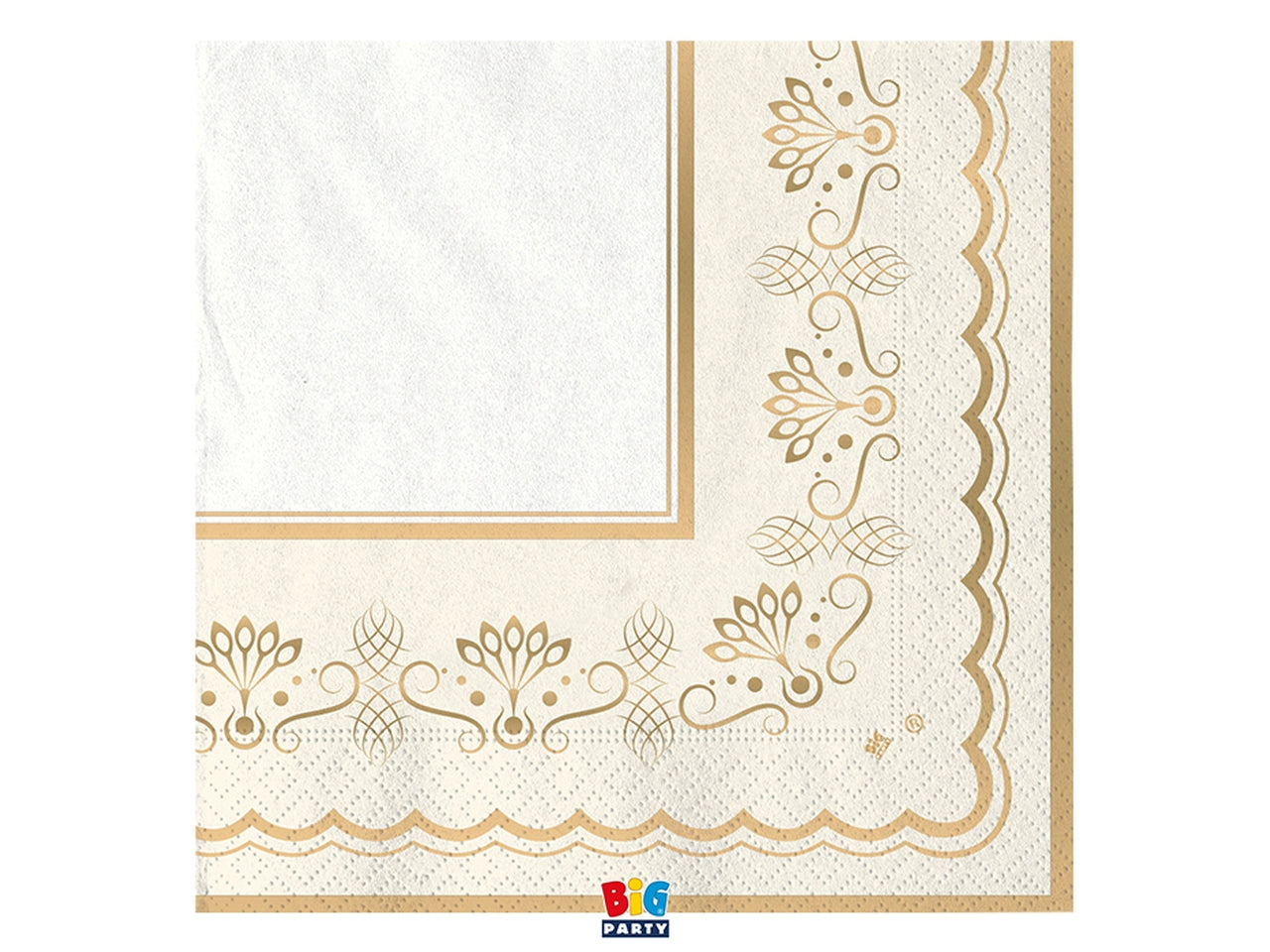 16 tovaglioli 33x33cm royal ivory gold
