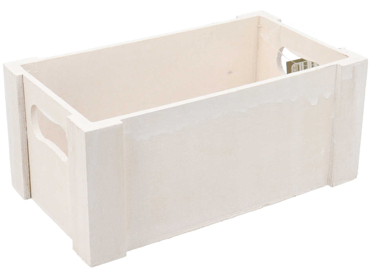 Cassetta legno h.9x20x12cm bianca