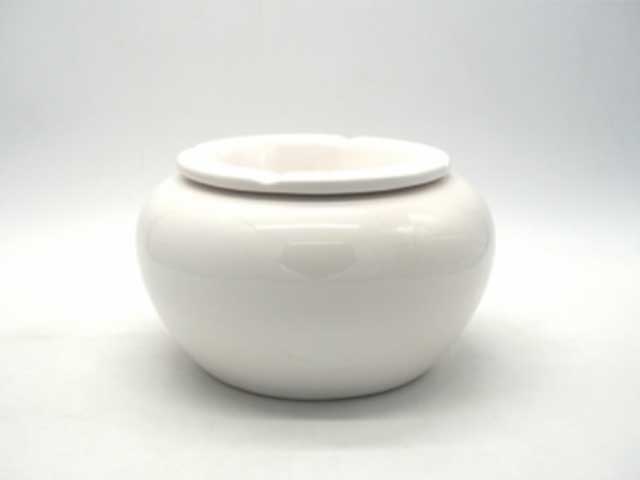 Posacenere bianco antivento h12,5xd20cm