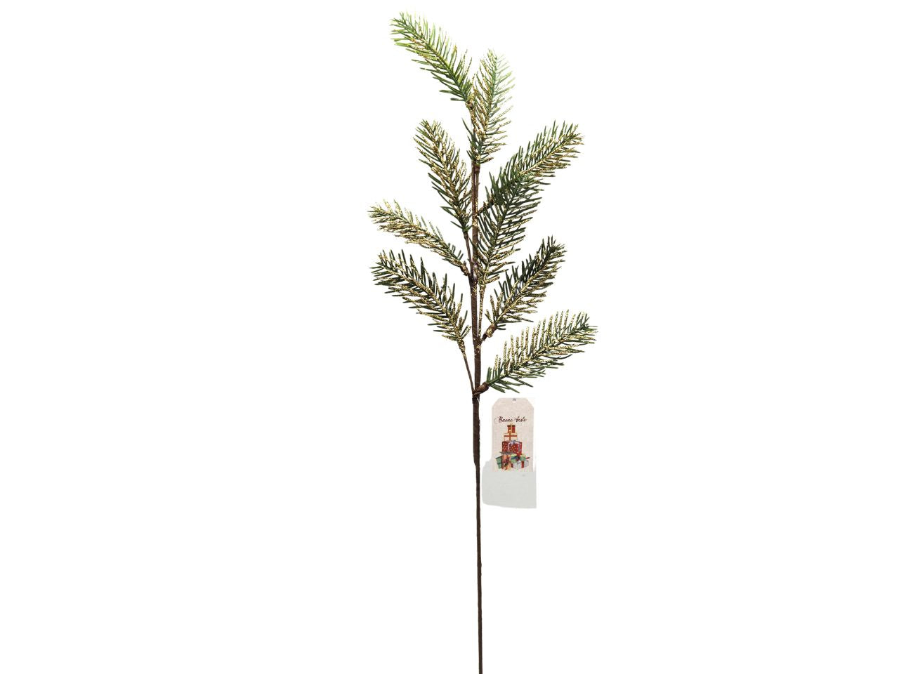 Ramo aghi pino 66cm oro