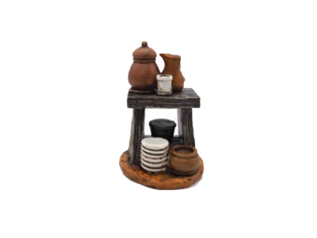 Tavolo presepe con recipienti 6x4x4,5cm