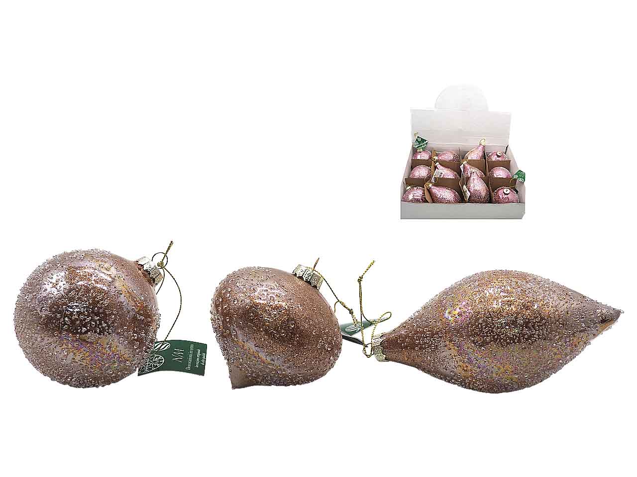 Sfera vetro bronzo c/bolle