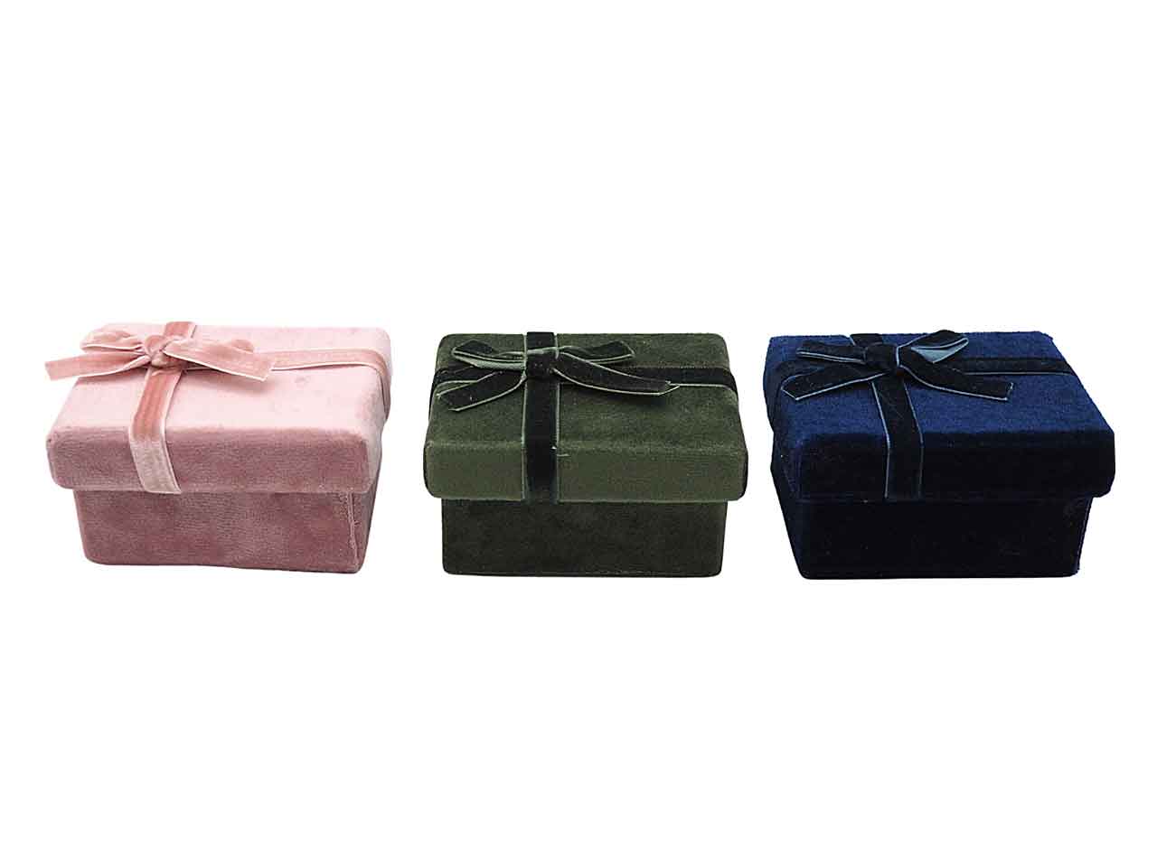 Scatola rett.velluto h.4,5x8,5x6cm ass.