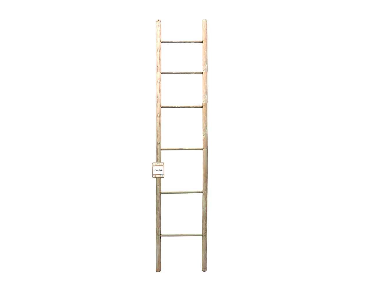 Scala in legno sbiancata h.180x35cm