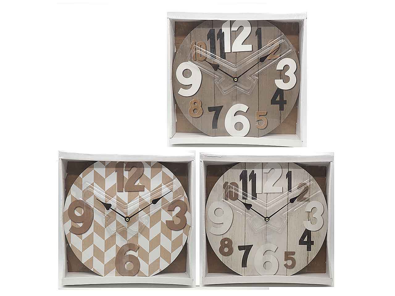 Orologio tela d.33cm dis.cucina