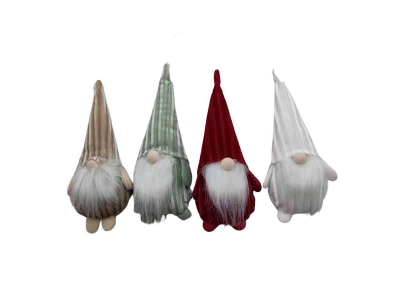 Gnomo da appendere c/cappello costine velluto 18 cm 4 colori