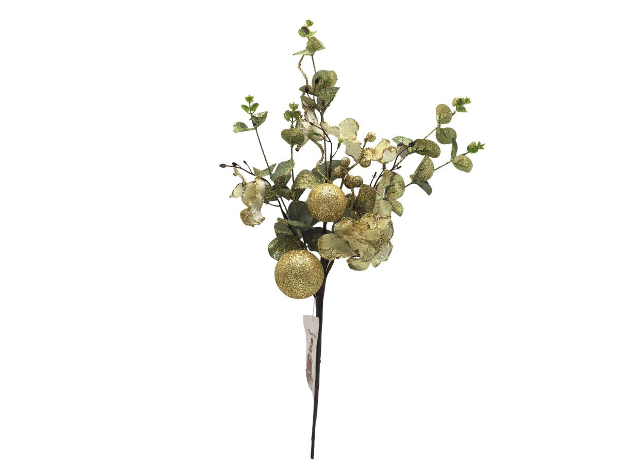 Ramo con bacche colore oro e champagne misura h.48cm