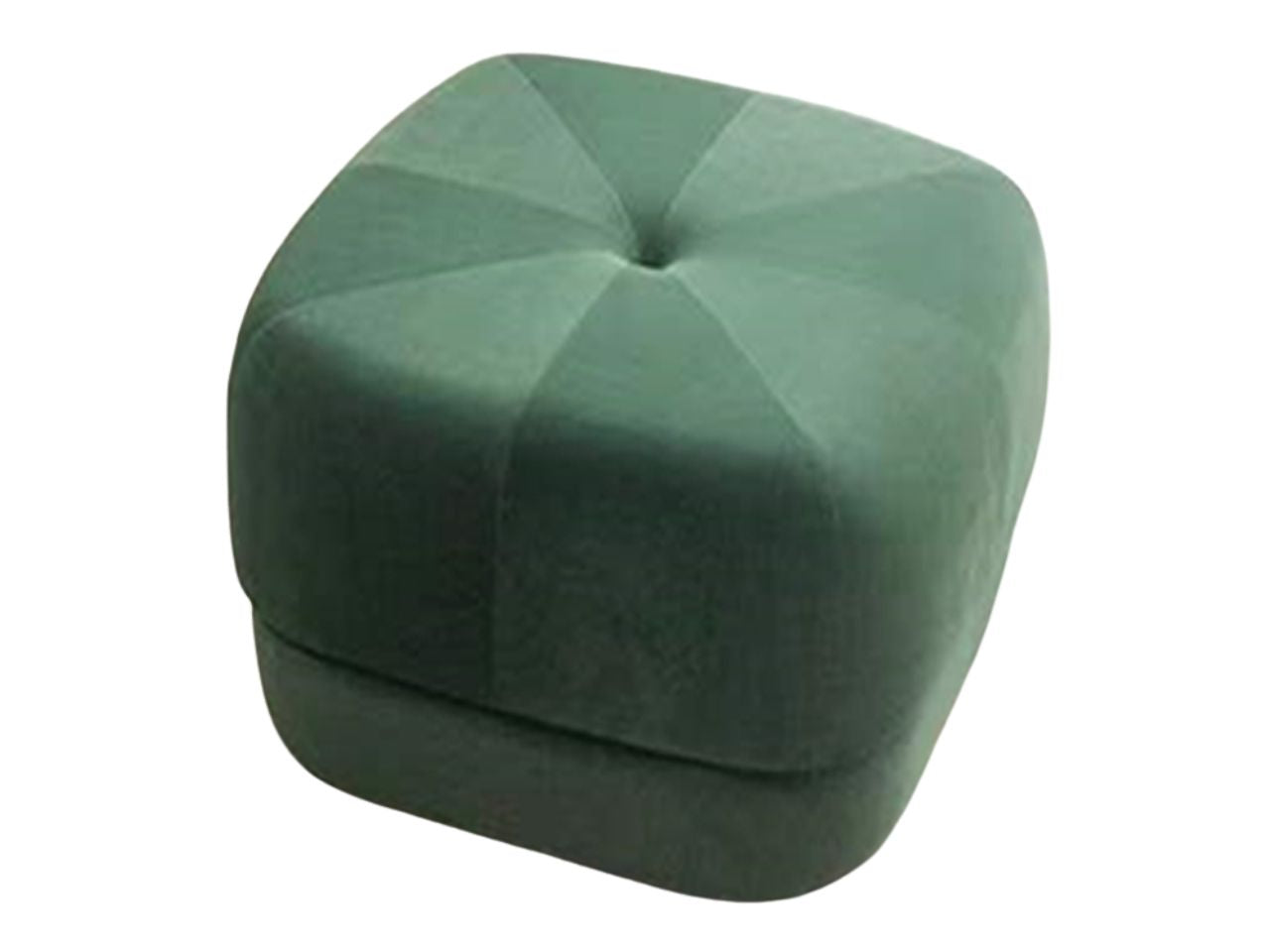 Pouf in velluto liscio h.38x40x40cm colore verde $