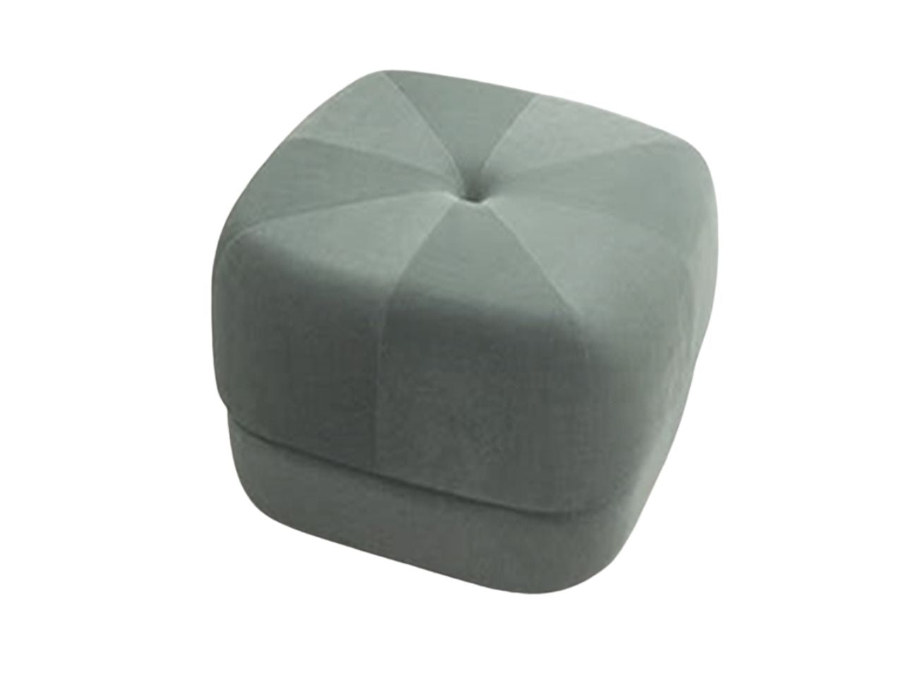 Pouf in velluto liscio h.38x40x40cm colore verde chiaro