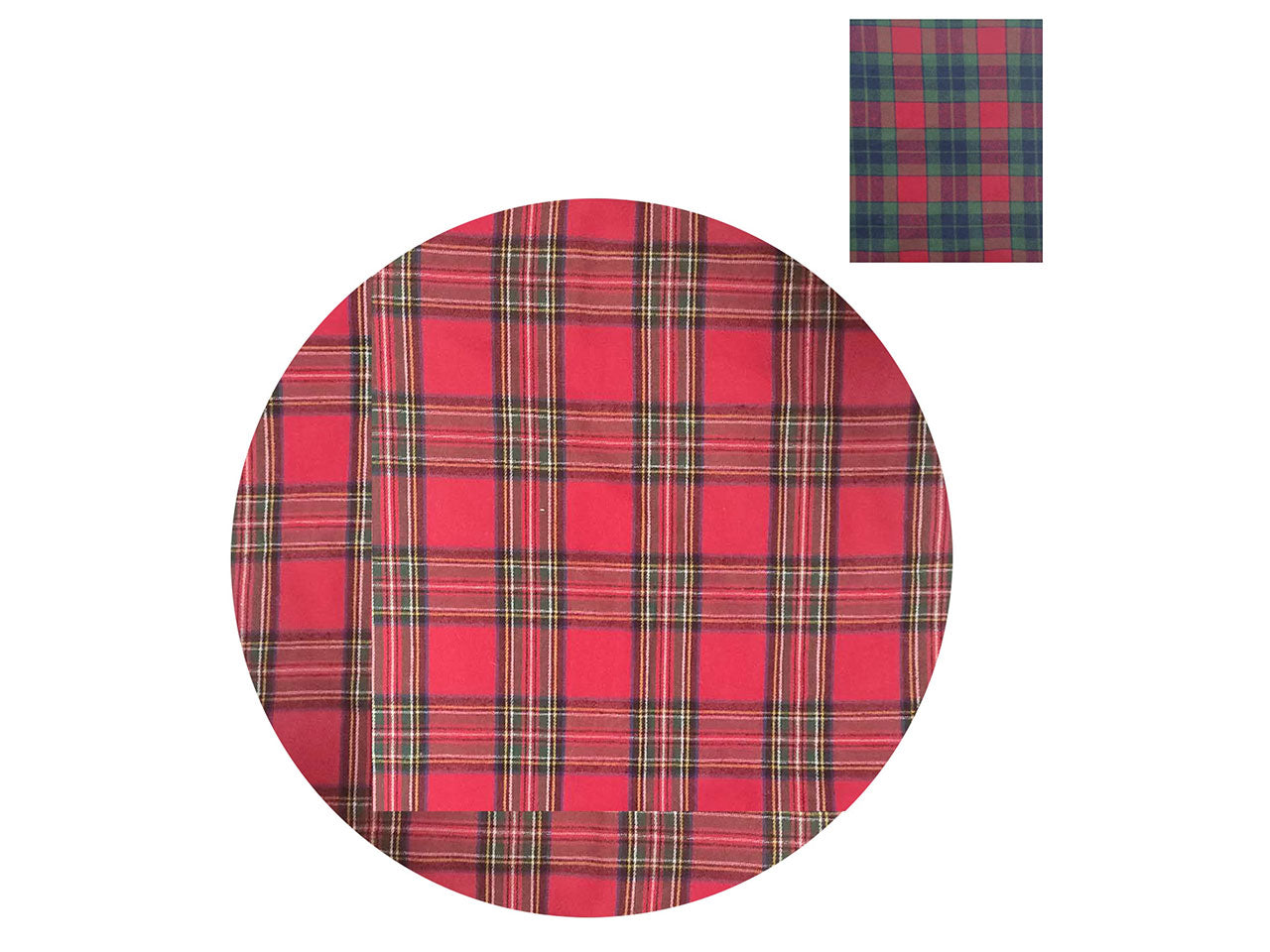 Tovaglietta rotonda misura d.35cm in tartan