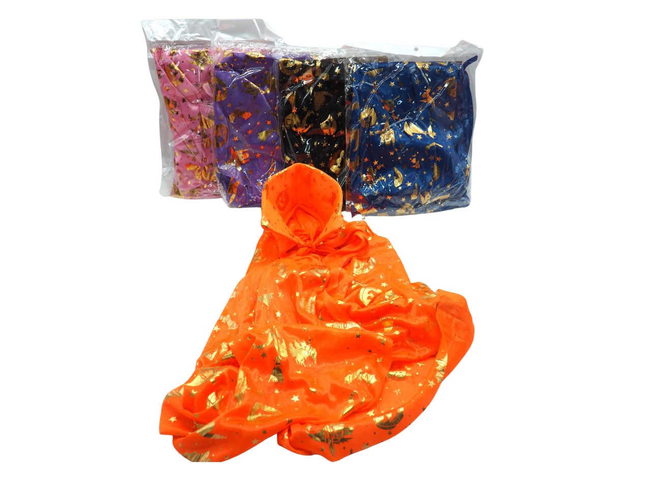 Mantella strega in tessuto h.80cm-disponibile in 5 assortimenti