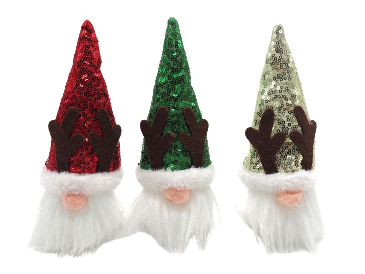 Gnomo natalizio con contenitore in plastica h.21cm - disponibile in 3 assortmenti
