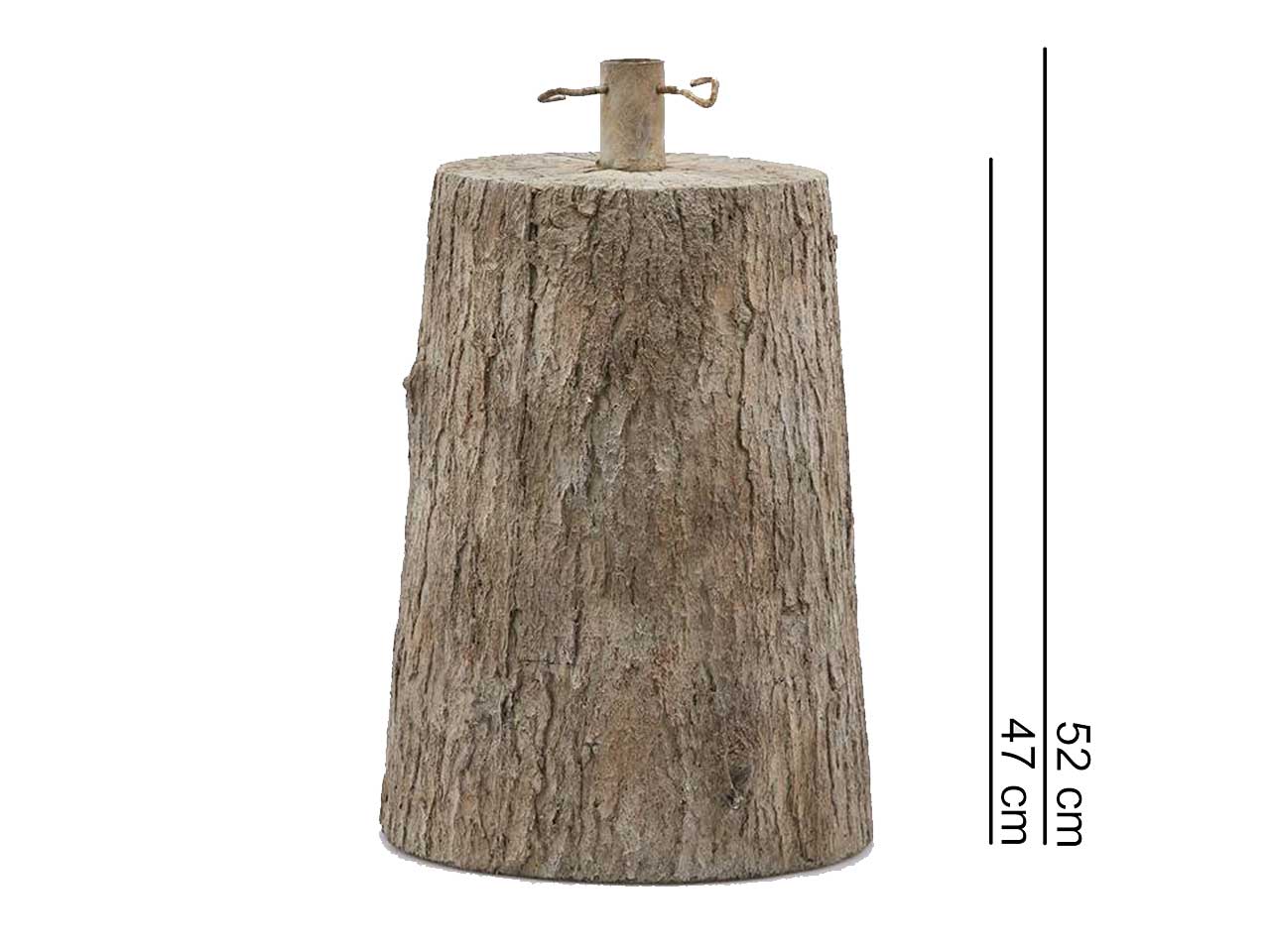 Base albero in metallo effetto legno h47x34x26cm