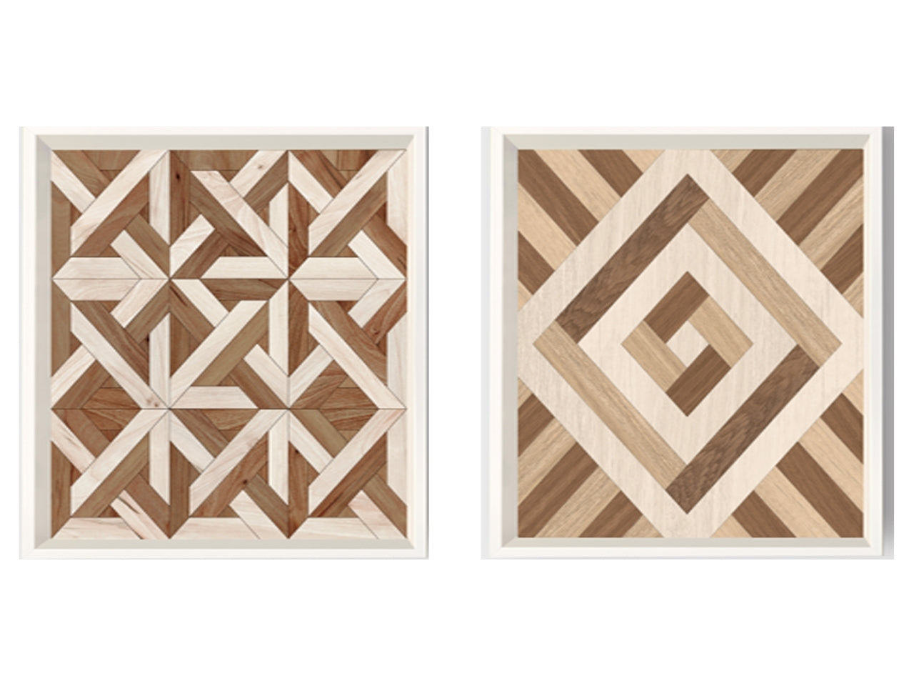 Vassoio in mdf quadrato con bordo bianco 30x30x3,5cm in 2 assortimenti