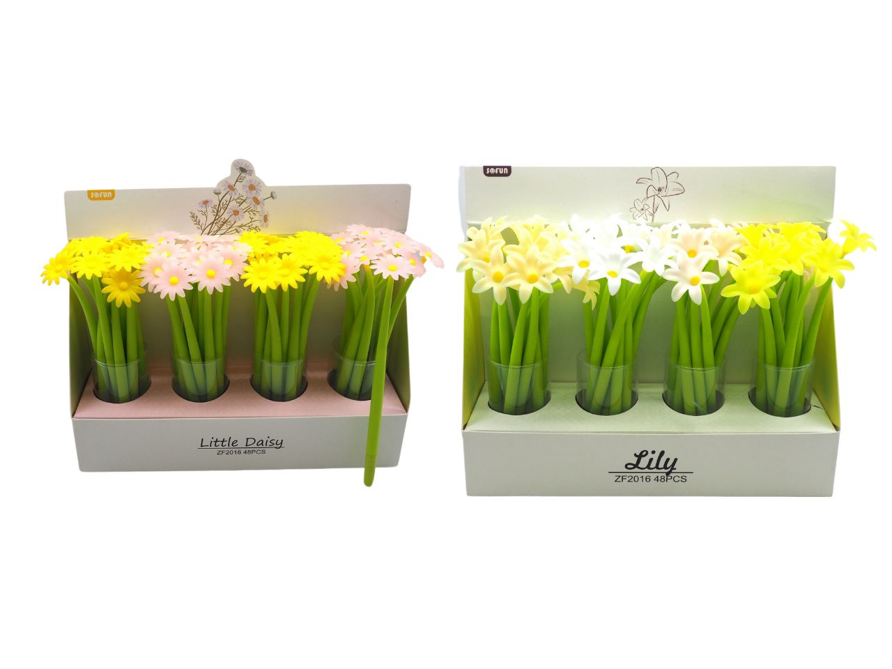 Penna flessibile fiore in 2 assortimenti