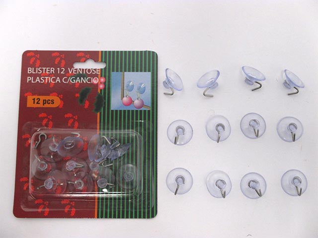 Ventose plastica diametro 21mm con gangio - 12 pezzi