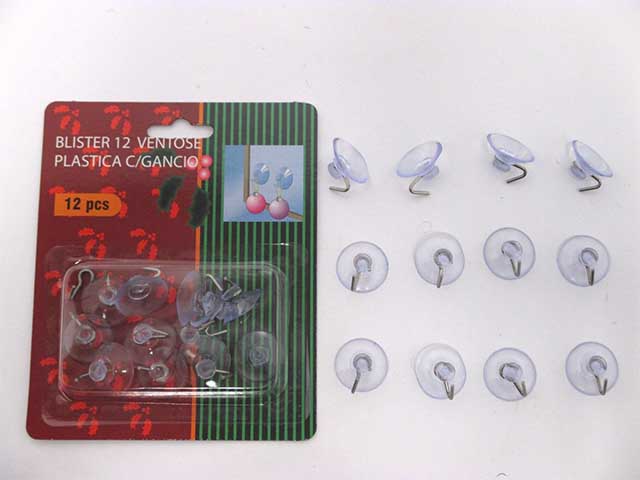 Ventose plastica diametro 21mm con gangio - 12 pezzi