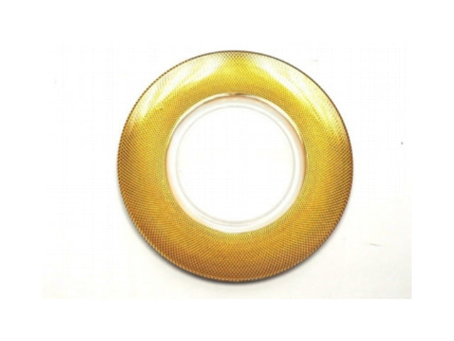 Piatto vetro 33cm c/bordo oro
