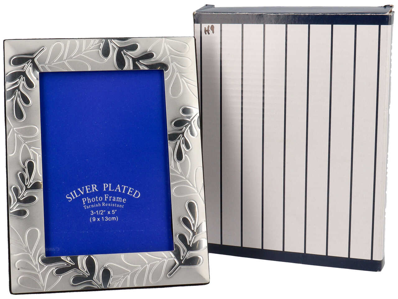 Cornice con placca in alluminio h.17x13cm interno 9x13cm decorazione geometrica