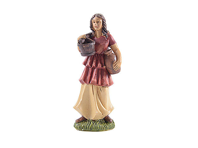 Figura 25cm donna con secchio+anfora