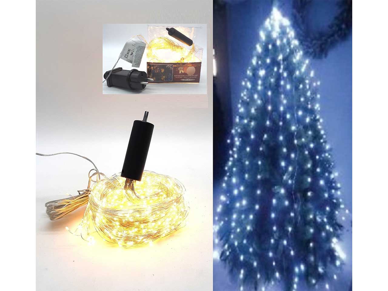 Mantello h.2mt per albero 180 con luce calda 400 luci 20ledx20fili spina