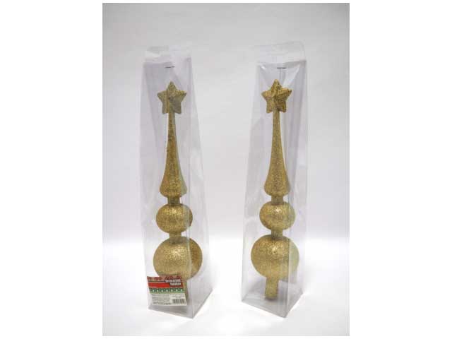 Puntale con /stella 30x7cm oro