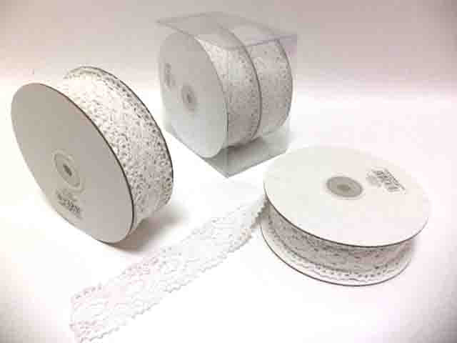 Nastro merletto 3,5cm.x10mt.bianco