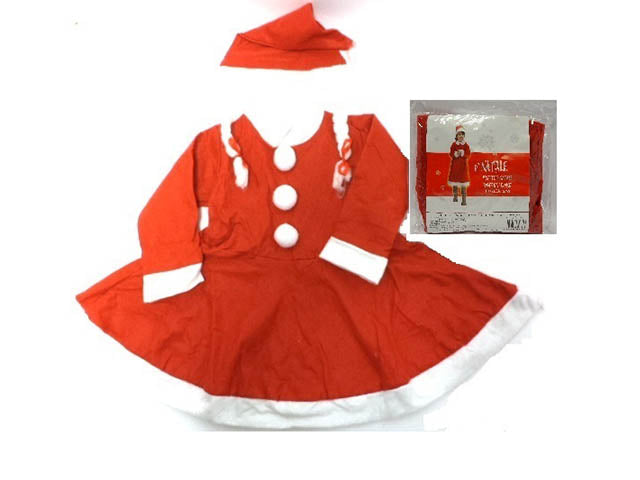 Costume babbo natale bambina tg.3-6 anni
