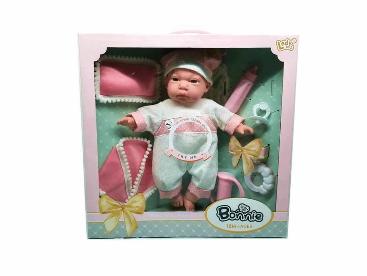 Bambola bonnie con accessori con suono 34x33.8x11.5cm
