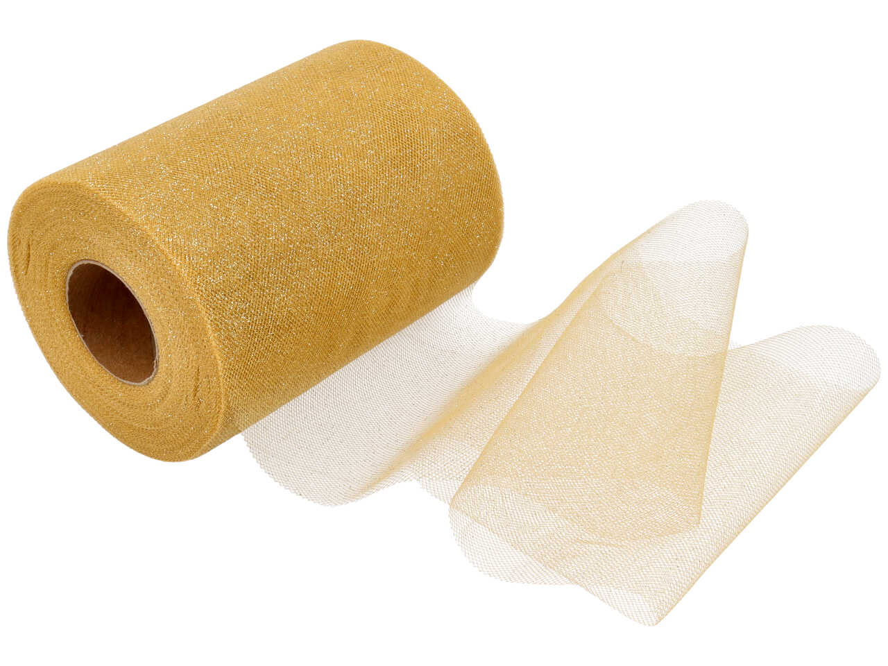 Rotolo tulle glitt.15,5x50mt oro glitter125oro