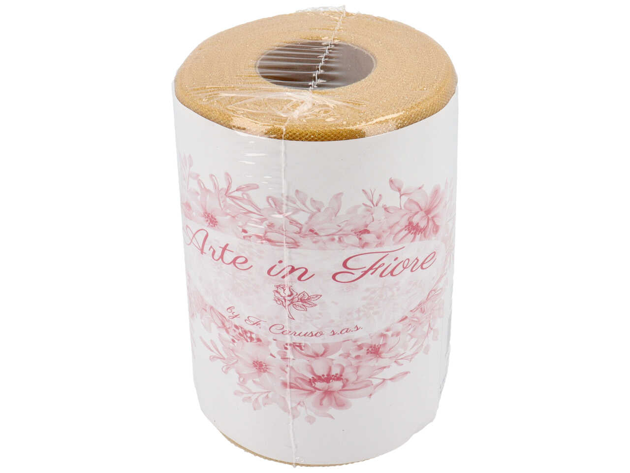 Rotolo tulle glitt.15,5x50mt oro glitter125oro