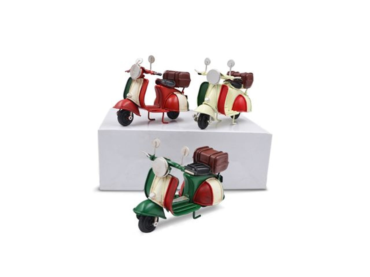 Modellino decorativo simil Vespa vintage in metallo 3 colori assortiti - Sud Import