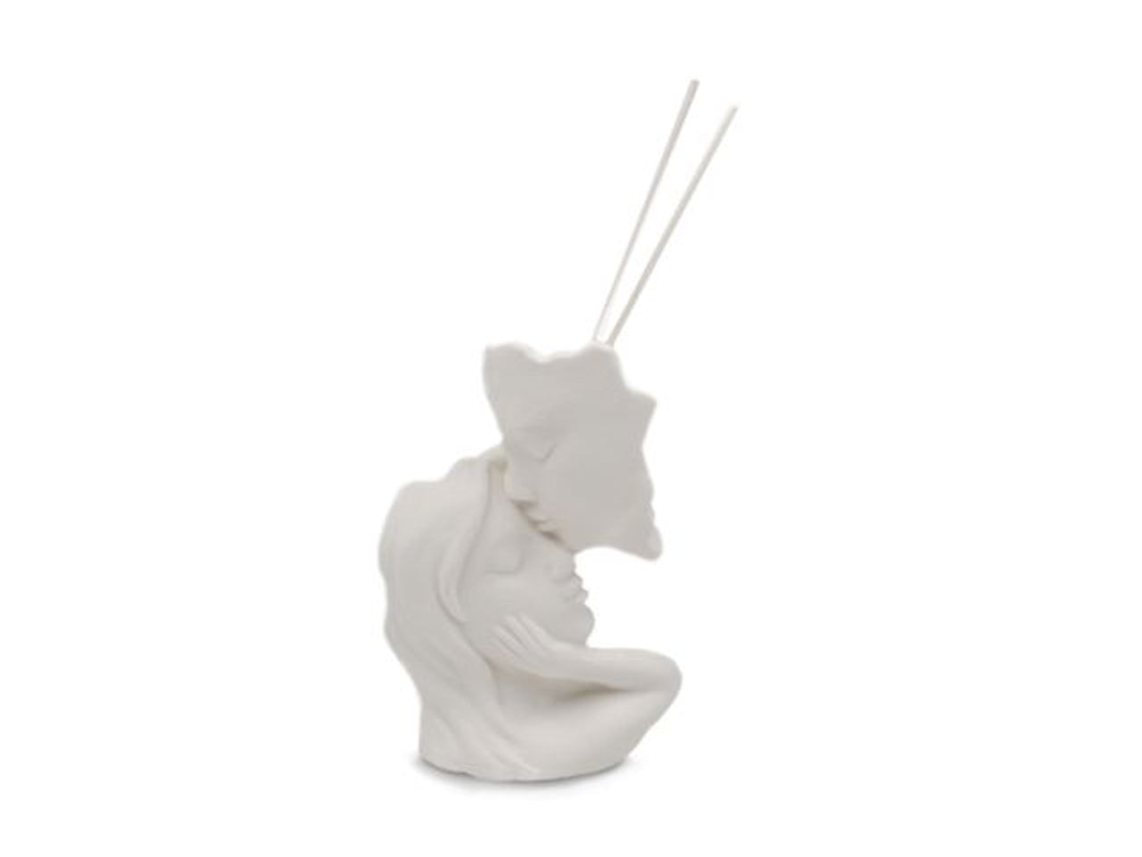 Diffusore di profumo bomboniera coppia uomo donna in porcellana bianca - 11x12 cm - Sud Import
