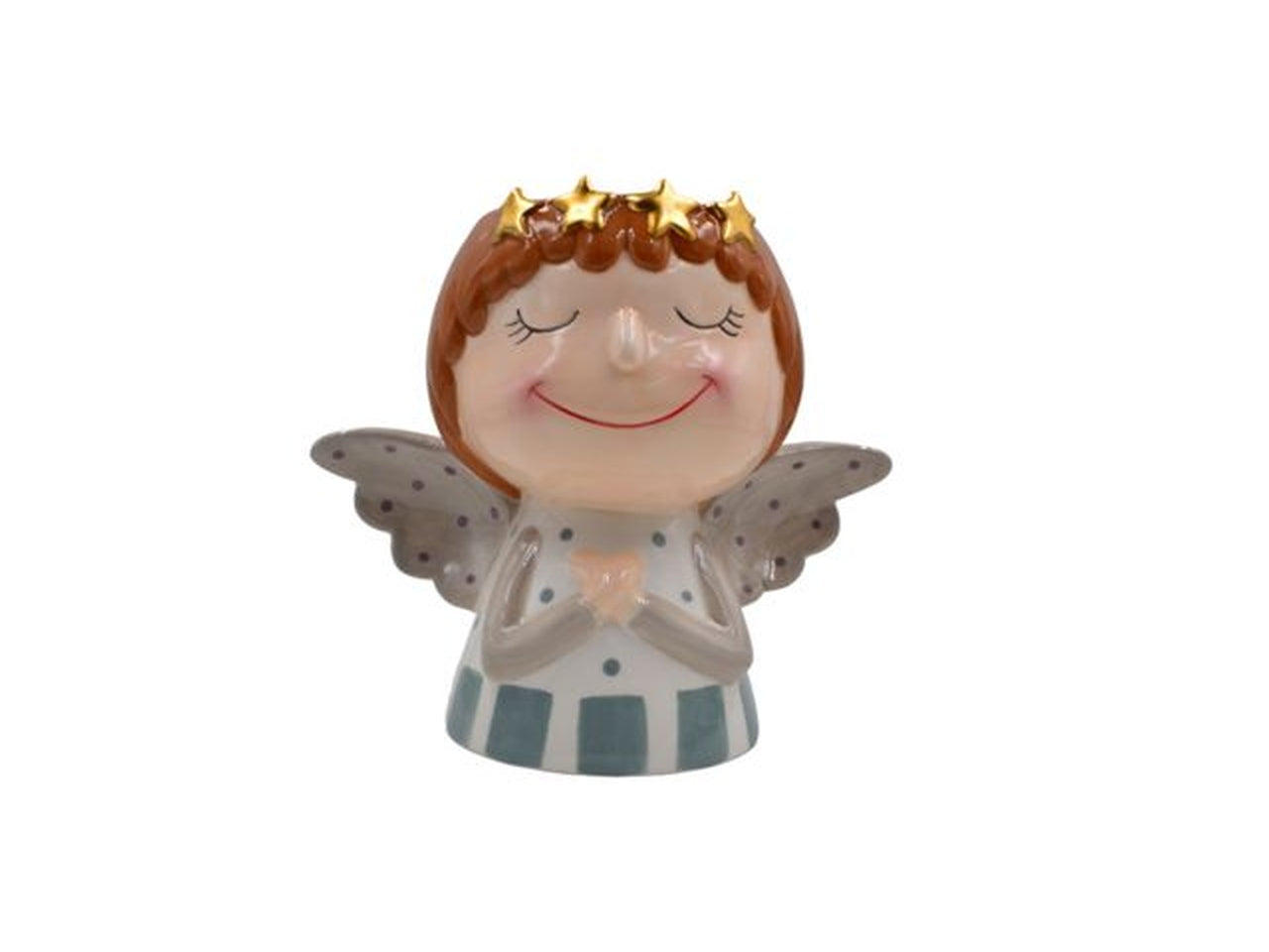 Portavaso bambina in ceramica 15x15cm