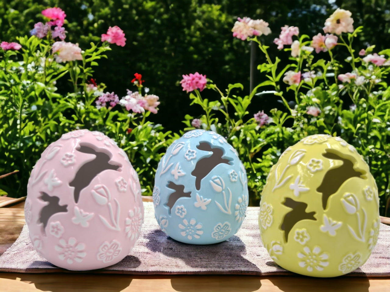Uovo ceramica luce 13x16cm