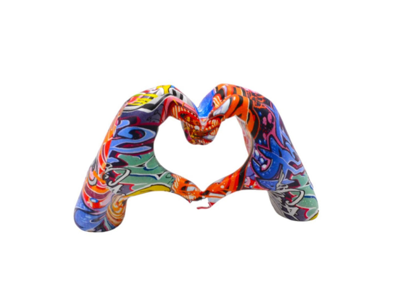 Doppia mano multicolor piccola 15x9cm