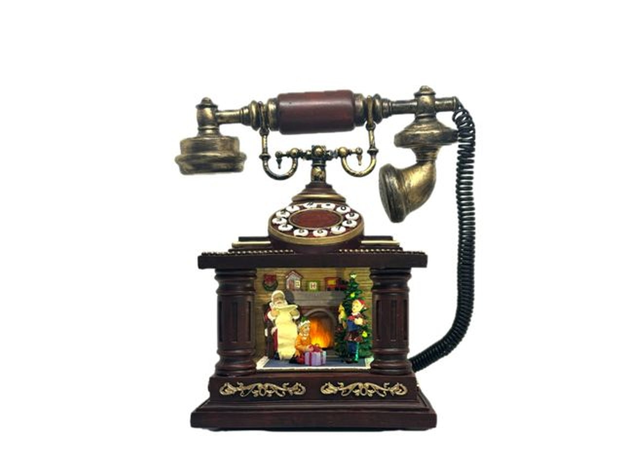 Telefono con soggetti natalizi con luce e musica cm.25x28