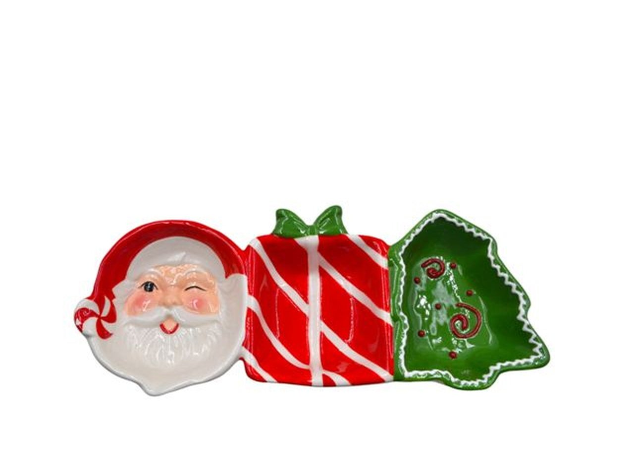 Antipastiera babbo natale in ceramica  27x11cm