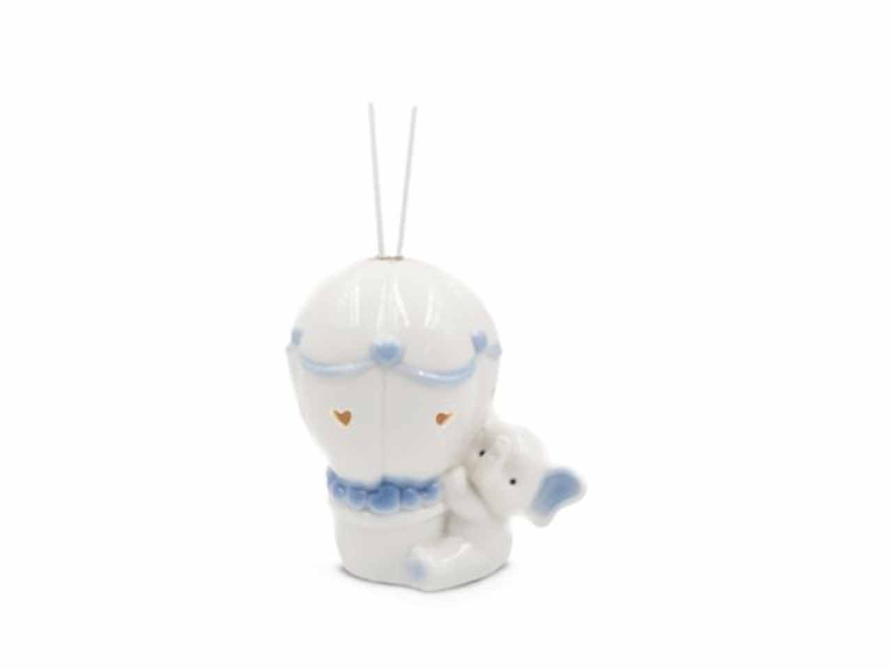 Profumatore a forma di mongolfiera celeste con luce 13cm