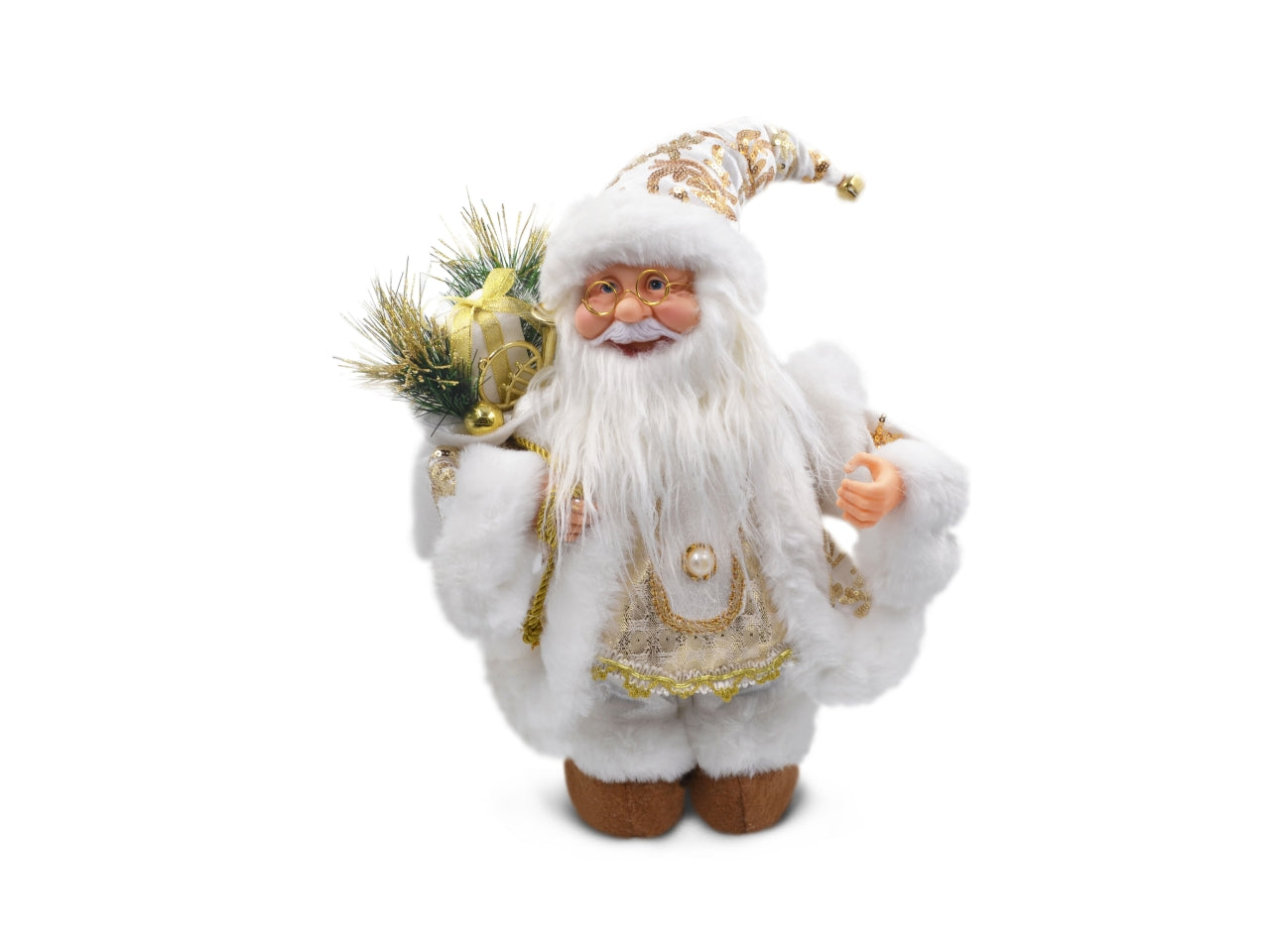 Carillon con babbo natale colore panna misura 35cm