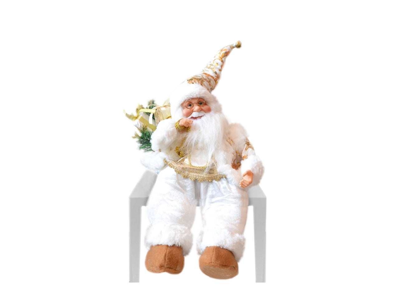 Carillon con babbo natale colore panna misura 35cm
